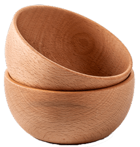 Empty Wooden Bowls